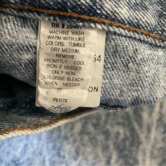 Chic Vintage Super High‎ Rise Acid Wash Mom Jean Balloon Leg Denim Size 8 Petite - Picture 10 of 11